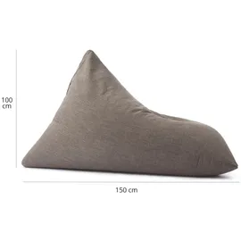 DS PRODUKTE Lumaland Sitzsack Interior-Line Triangle 370l hellgrau - Hellgrau