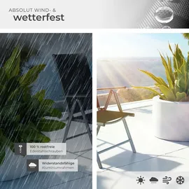 Tectake Aluminium Set 9-tlg. dunkelgrau