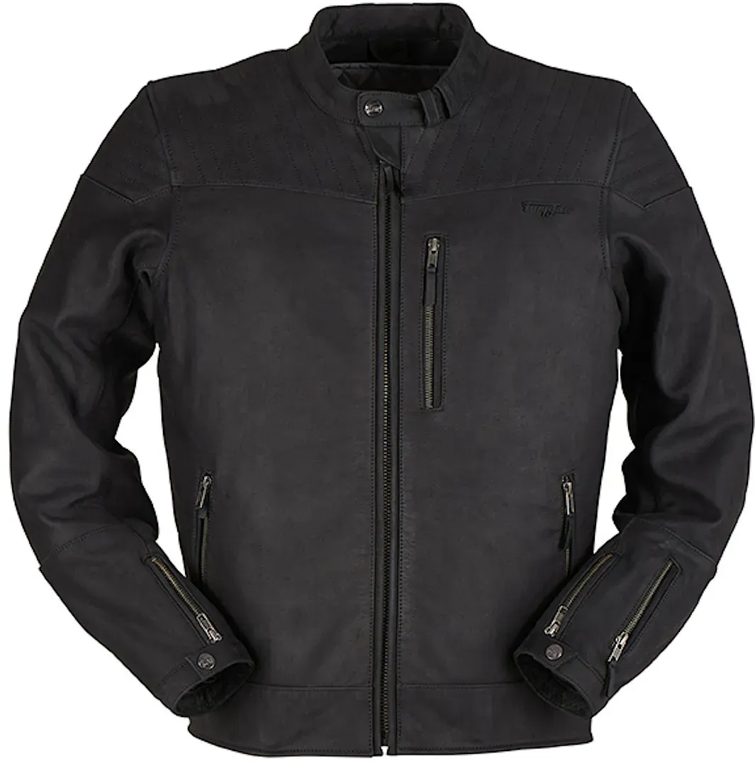 Furygan Clint Evo Motorfiets lederen jas, zwart, S Voorman