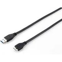 Equip 128397 USB 3.0 A auf Micro-B Kabel, M/M, 1.8m, 5Gbps, Schwarz