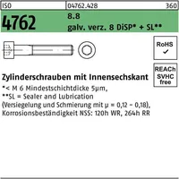 Industrial Quality Supplies ISO 4762 Zylinderkopf-Schaftschraube 8.8 M 16