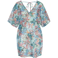 VENICE BEACH Chiffontunika Damen blau-orange Gr.38