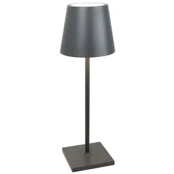 Zafferano Poldina L Desk Dunkelgraue LED-Tischleuchte, wiederaufladbar und dimmbar mit einer Akkulaufzeit von bis zu 12 Stunden