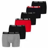 Puma Boxershorts 6er Pack Grau / Rot / Schwarz XXL