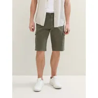 Tom Tailor Regular Fit Cargoshorts mit Cargotaschen, Oliv, 33