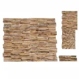 vidaXL 3D-Wandverkleidung 10 Stk. 1,01 m2 Massivholz Teak