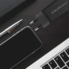 Qoltec 52420 90-W-GaN-Superschnellladegerät 5–20 V 3–4 5 A USB-C 3.1