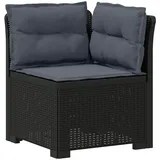 vidaXL 1-Sitzer Garten-Sofa mit Kissen Rattan-Look PP Anthrazit