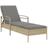 vidaXL Sonnenliege 63 x 200 x 81 cm Beige