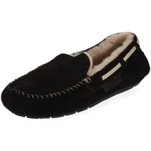 SHEPHERD Hausschuh Veloursleder Moro 46