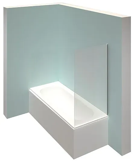 Seitenwand Hüppe Alpha 2 für Badewanne, silber matt, 4 mm, 200-1200 mm x 500-2000 mm - A20582087321