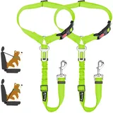 luxuskollektion Hundegurt Auto 2-in-1 2 Stück grün