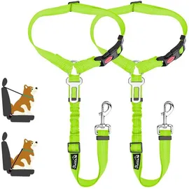 luxuskollektion Hundegurt Auto 2-in-1 2 Stück grün