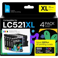 yuanqimm LC521BK schwarz + LC521C cyan + LC521M magenta + LC521Y gelb