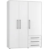 Forte Drehtürenschrank 144,4 x 200 x 53 cm Weiß