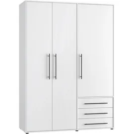 Forte Drehtürenschrank 144,4 x 200 x 53 cm Weiß