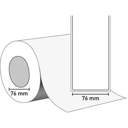 Kraft Paper Brown Label (Kraftpapier-Etiketten) braun / permanent / 76 mm Kern MKZ 10141