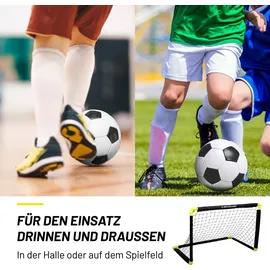 Dunlop Fußballtor Gelb/Schwarz 90 x 59 x 61 cm