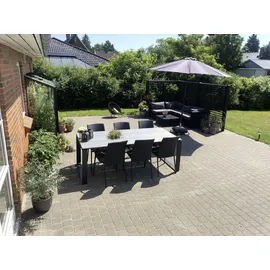 Plus Vorgartenzaun 160 x 120 cm Schwarz/Holz