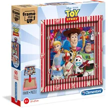 CLEMENTONI 38806 Frame me up Toy Story 4 – Puzzle 60 Teile ab 4 Jahren, buntes Kinderpuzzle inkl. Rahmen aus Karton, zum Aufhängen ohne Kleber, Geschicklichkeitsspiel für Kinder