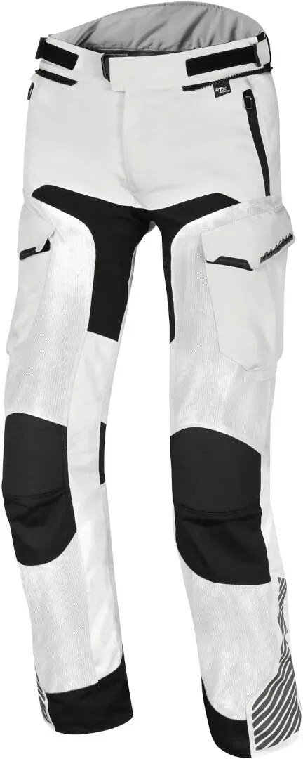 Macna Versyle wasserdichte Motorrad Textilhose, schwarz-grau, Größe L für Männer