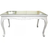 Casa Padrino Barock Esstisch Weiss 180cm - Esszimmer Tisch - Weiß