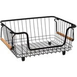 Five Metallkorb Blackwood mittelformat stapelbar 1-tlg. schwarz