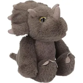 DEPESCHE Dino World Plüsch Floppy Triceratops 25 cm Braun