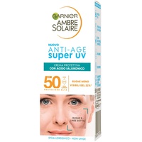 Garnier Ambre Solaire, Anti-Age Super-UV-Schutz-Gesichtscreme, für empfindliche Haut, LSF 50, schnell einziehend, mit Hyaluronsäure, 50 ml