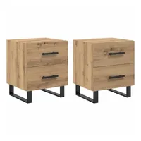 VidaXL Nachttische 2 pcs Eiche handwerklich 40 x 35