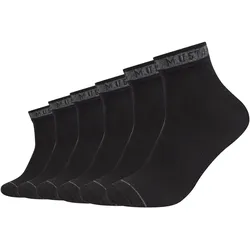 Kurzsocken MUSTANG "casual", Herren, Gr. 47-49, schwarz, Baumwollmischung, unifarben, normal, Socken, mit hohem Baumwollanteil