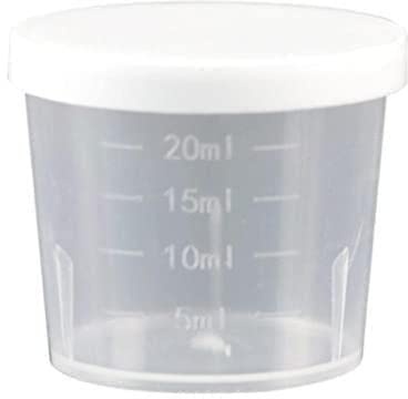 Z7R3 Medikamenten-Messbecher mit Deckel, 20/30/50 ml, transparenter Mehrzweckbecher, Kunststoffbecher
