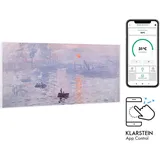 Klarstein Infrarotheizung mit Thermostat, 700W Elektroheizung, Smart Home Bild-Infrarotheizung zur Wandmontage, IR mit IoT/WiFi App-Control, Feucht... - Bunt