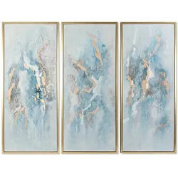 3-teiliges Wandbild-Set DKD Home Decor Abstrakt Modern, 55 x 131 cm