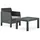 vidaXL Garten-Lounge-Set 2-tlg. anthrazit