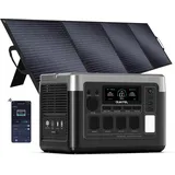 OUKITEL P1000 Plus Tragbare Powerstation Mit 200W Solarpanels, 1024Wh LiFePO4-Batterie, 1800W AC (3600W Peak)/100W USB-C Ausgang, 8ms USV Solar Generator für Camping, Wohnwagen, Notstrom zu Hause