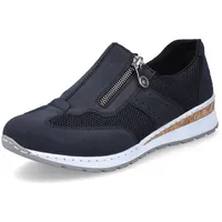 Rieker Slip-On Sneaker im Materialmix blau