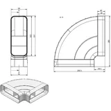 Silverline F-RBH 150 Rohrbogen horizontal 90°