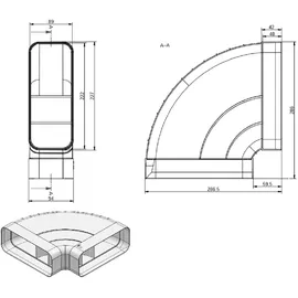 Silverline F-RBH 150 Rohrbogen horizontal 90°