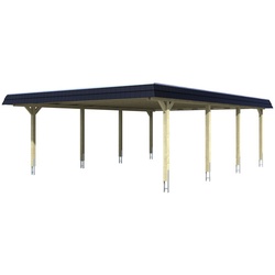 SKANHOLZ Carport »Wendland«, BxT: 630 x 879 cm, Firsthöhe: 253 cm, farbbehandelt - weiss
