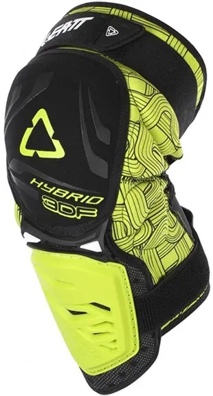 Gelbe Motorrad-Knieschützer Leatt Hybrid-3DF 3474