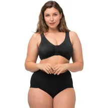 Ulla Popken Damen große Größen Übergrößen Plus Size T-Shirt, V-Ausschnitt, Relaxed, Halbarm schwarz 42+ 515283100-42+