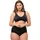 Ulla Popken Damen große Größen Übergrößen Plus Size T-Shirt, V-Ausschnitt, Relaxed, Halbarm schwarz 42+ 515283100-42+