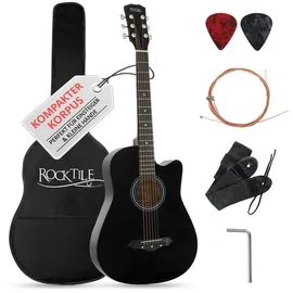 Rocktile WSD-5C-BK Slim Line Westerngitarren Set Black