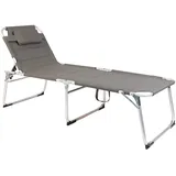 Lex Komfort XXL Dreibeinliege 200 x 70 x 45 cm grau klappbar