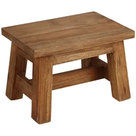 Buri Holz-Hocker Ranch 30x20x20cm Holzhocker Blumenhocker Schemel Tritthocker Fußbank Fußhocker Sitzhocker