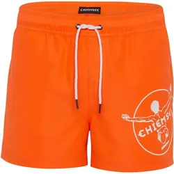 CHIEMSEE Badehose mit CHIEMSEE Print am linken, Shock Orange, 3XL