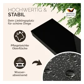CASARIA Wandregal 70 x 23 x 3,8 cm Schwarz