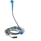 Tragbare Campingdusche, 12 V Gleichstrom, elektrisches Camping-Duschpumpen-Set mit einstellbarem Sprühnebel, Outdoor-Wander- und Reiseausrüstung für Fahrzeugstrom