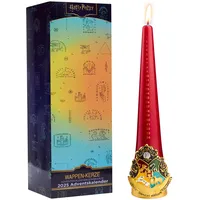 Harry Potter Adventskalender Kerze 1-24 Tage mit 12h Brenndauer, Unparfümiert Weihnachten Mitbringsel, Goldener Hogwarts-Motiv, Geschenk Idee (Mehrfarbig Hogwarts)
